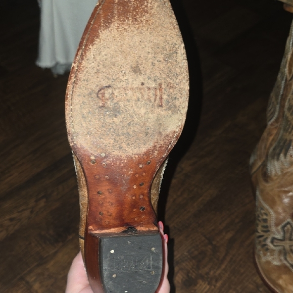 Ferrini Brown Tan Heeled Boots - Picture 4 of 4